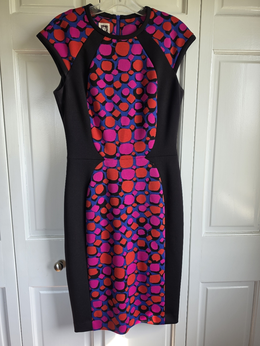 Anne Klein Multi Print Panel ScubaDress, size 6